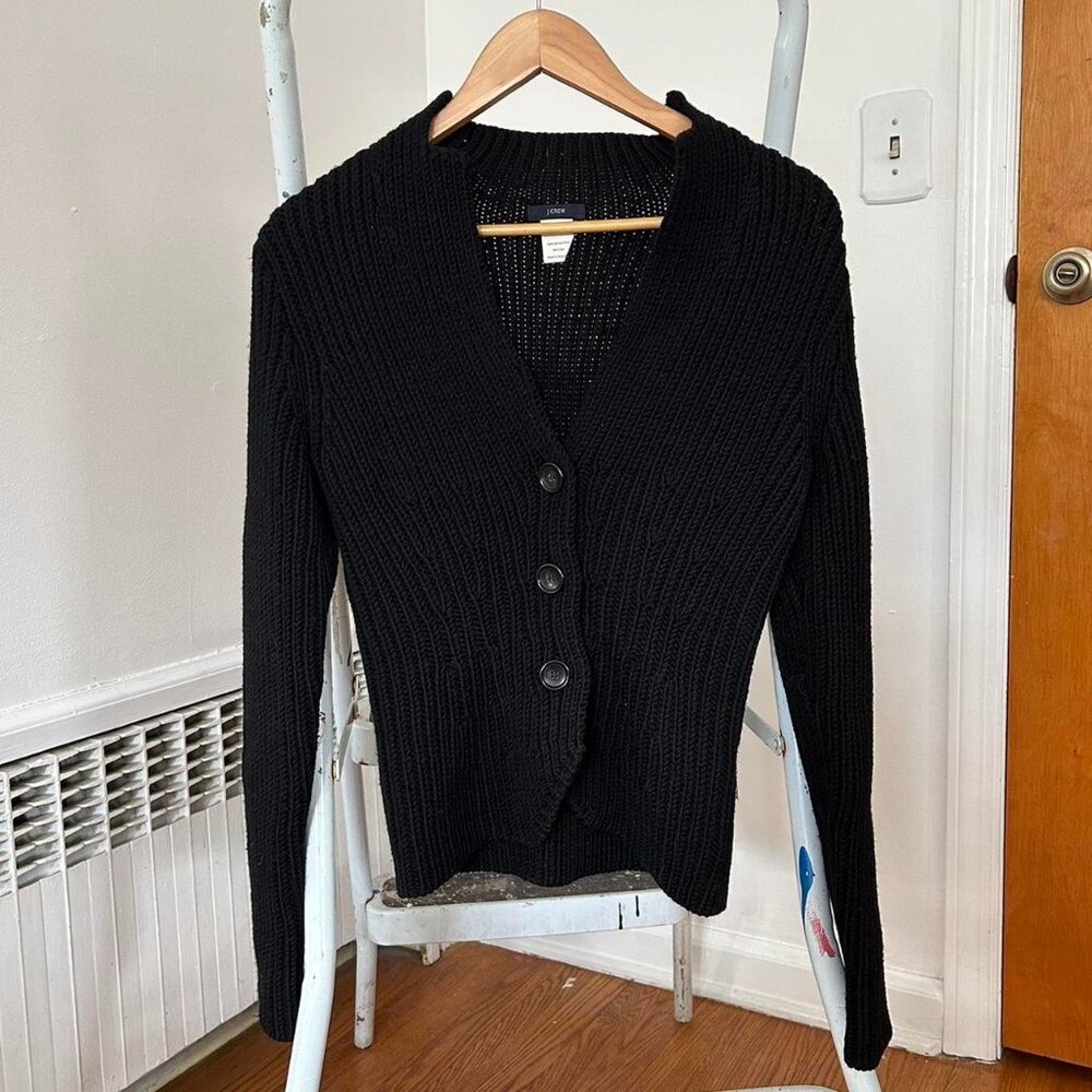 J crew knit cotton cardigan